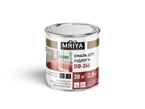 Емаль ПФ – 266 ТМ "MRIYA" МРІЯ жовто-коричнева 2.8 для підлоги